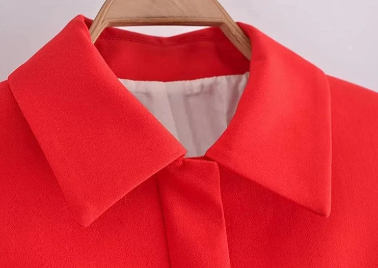 OPULA CASUAL RED TWO PIECE SET