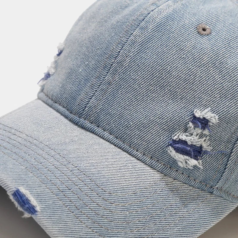 OPULA UNISEX WASHED DENIM BASEBALL CAP