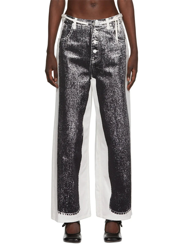 CONTRAST COLOR PRINTED JEAN
