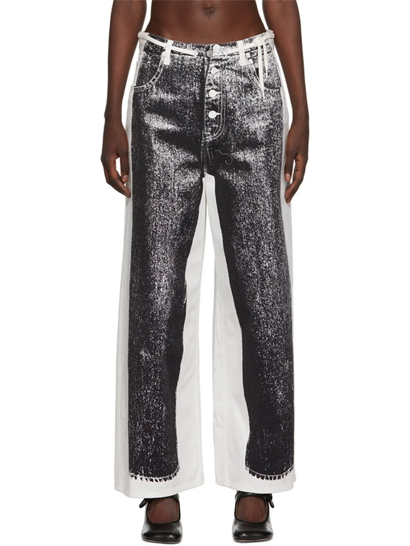 CONTRAST COLOR PRINTED JEAN