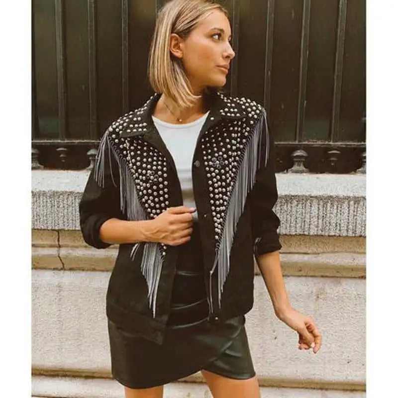 KOREAN TASSEL DENIM JACKET