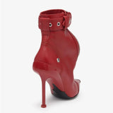 OPULA FRONT ZIPPER BUCKLE HEELS