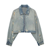 OPULA ZIPPER LOOSE DENIM JACKET