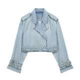 OPULA VINTAGE CROP WASHED DENIM JACKET