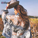 PATCHWORK LACE DENIM JACKET