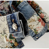 SPLICING COWGIRL DENIM JACKET