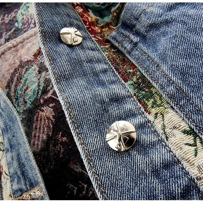 SPLICING COWGIRL DENIM JACKET