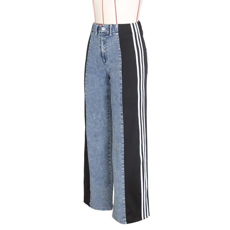 VINTAGE STRIPED BAGGY JEANS