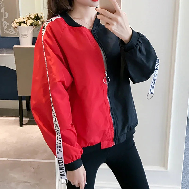 CLOWN PRINT BASEBALL JACKET