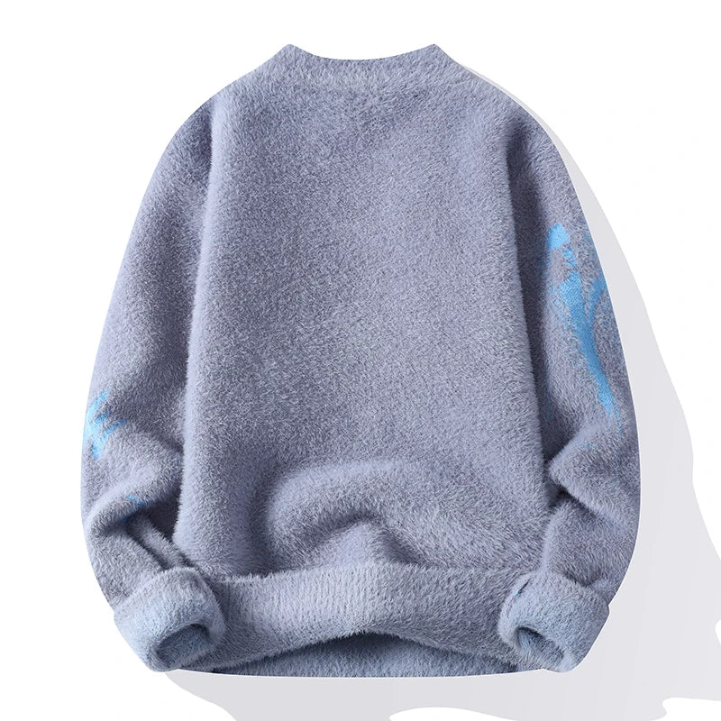 KNITTED LETTER SCRAWL KAZAK
