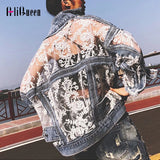 PATCHWORK LACE DENIM JACKET