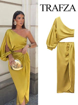 OPULA ASYMMETRIC ELEGANT PARTY DRESS