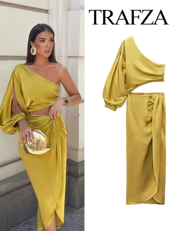 OPULA ASYMMETRIC ELEGANT PARTY DRESS