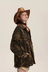 OPULA VINTAGE BLACK LEOPARD JACKET