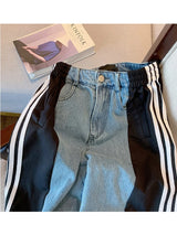 VINTAGE STRIPED BAGGY JEANS