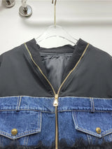 CUSTOM DESIGN MESH DENIM JACKET