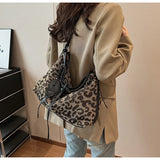 LEOPARD CROSSBODY TOTE BAG