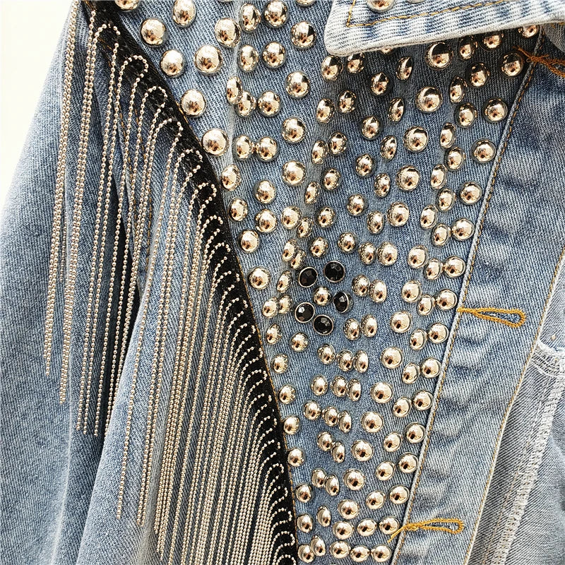 KOREAN TASSEL DENIM JACKET