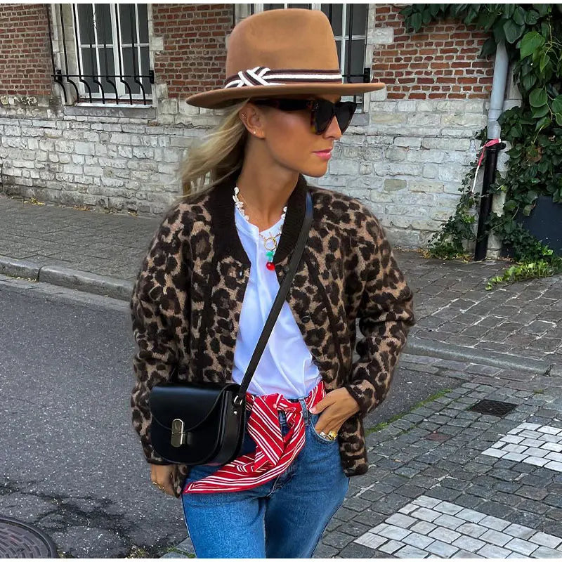LEOPARD PLUSH COLLAR CEKET