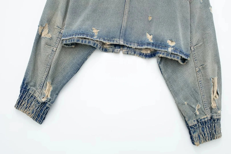 OPULA ZIPPER LOOSE DENIM JACKET