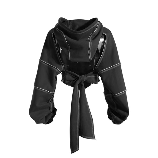 OPULA CUTOUT CROP HOODIE