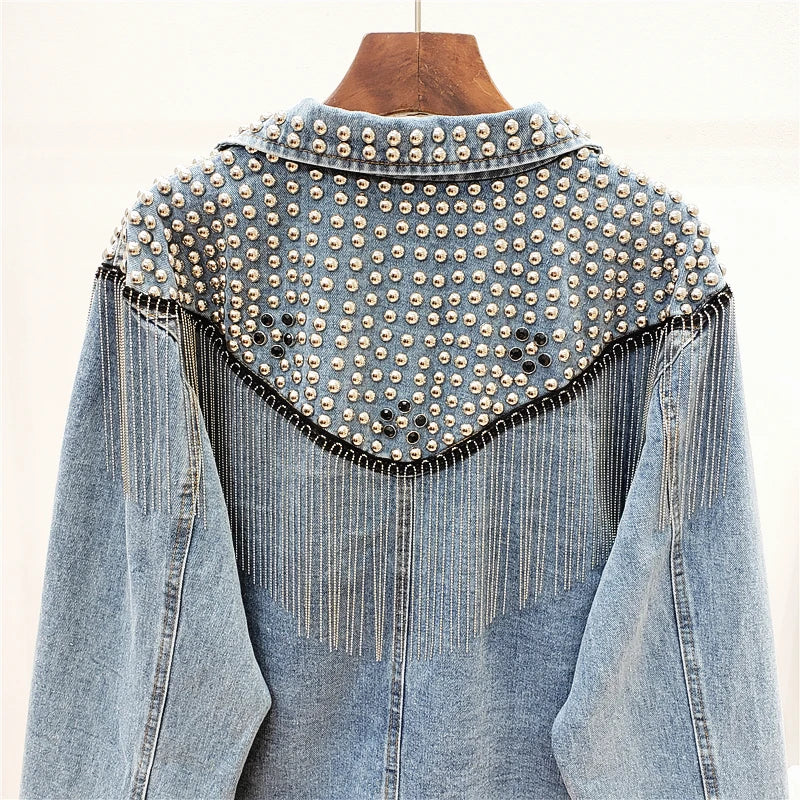 KOREAN TASSEL DENIM JACKET