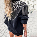 KOREAN TASSEL DENIM JACKET
