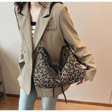 LEOPARD CROSSBODY TOTE BAG