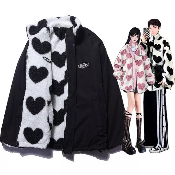 REVERSIBLE CAPITONE HEARTS JACKET