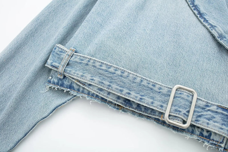 OPULA VINTAGE CROP WASHED DENIM JACKET