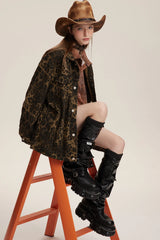 OPULA VINTAGE BLACK LEOPARD JACKET