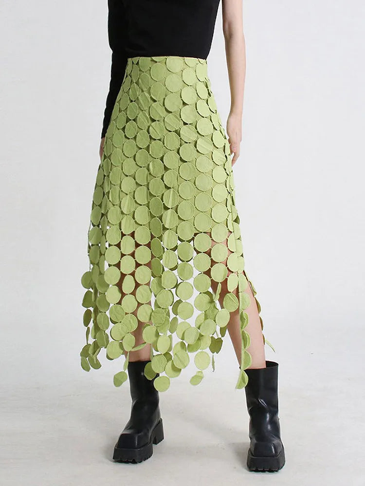 ASYMMETRICAL TASSEL SKIRT
