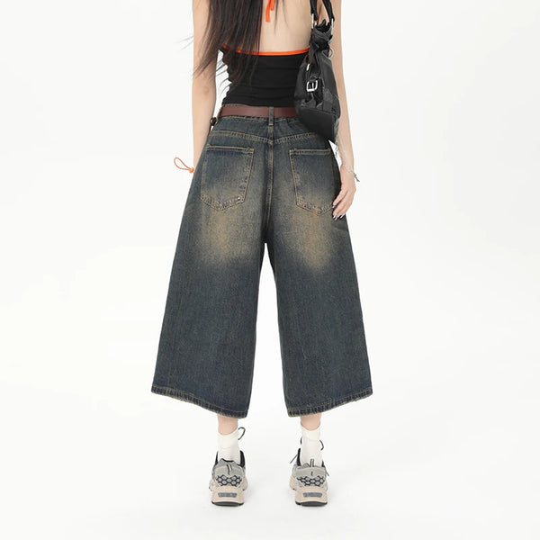 VINTAGE KNEE LENGTH OVERSIZE JEAN