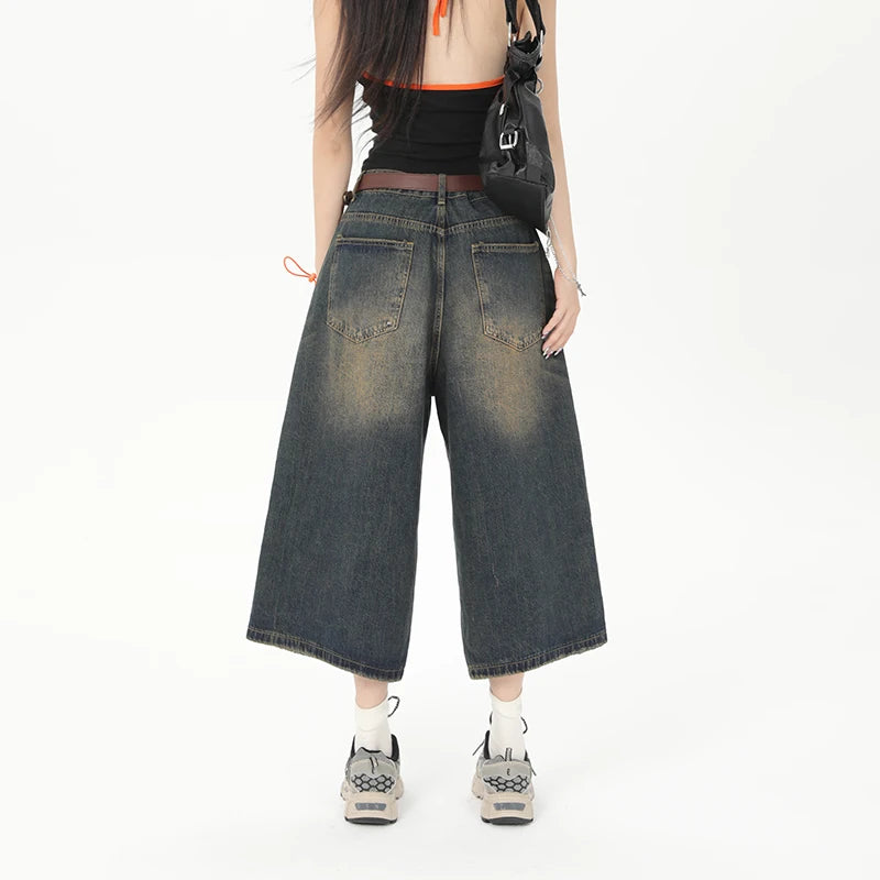 VINTAGE KNEE LENGTH OVERSIZE JEAN