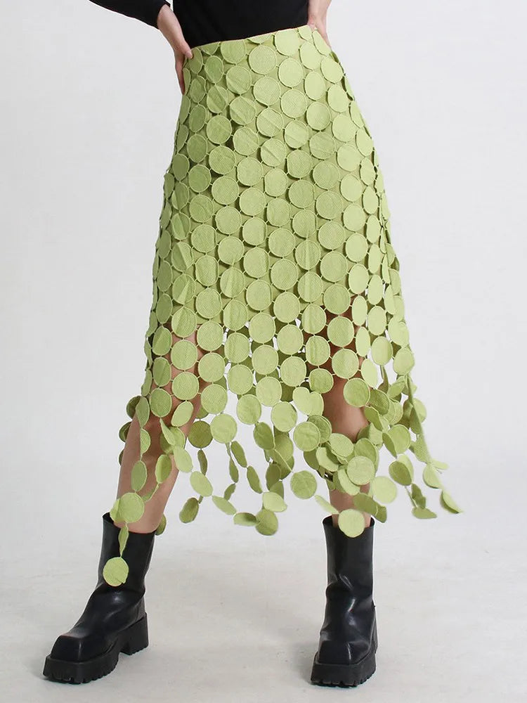 ASYMMETRICAL TASSEL SKIRT