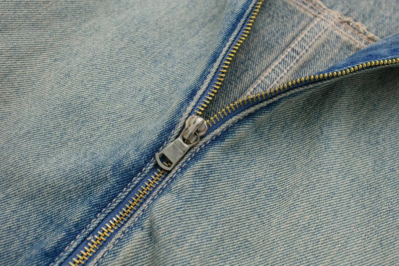 OPULA ZIPPER LOOSE DENIM JACKET