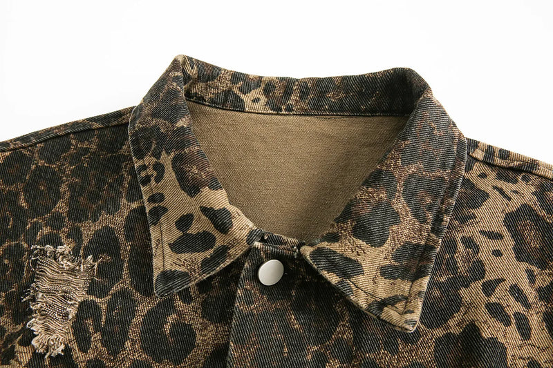 OPULA VINTAGE BLACK LEOPARD JACKET