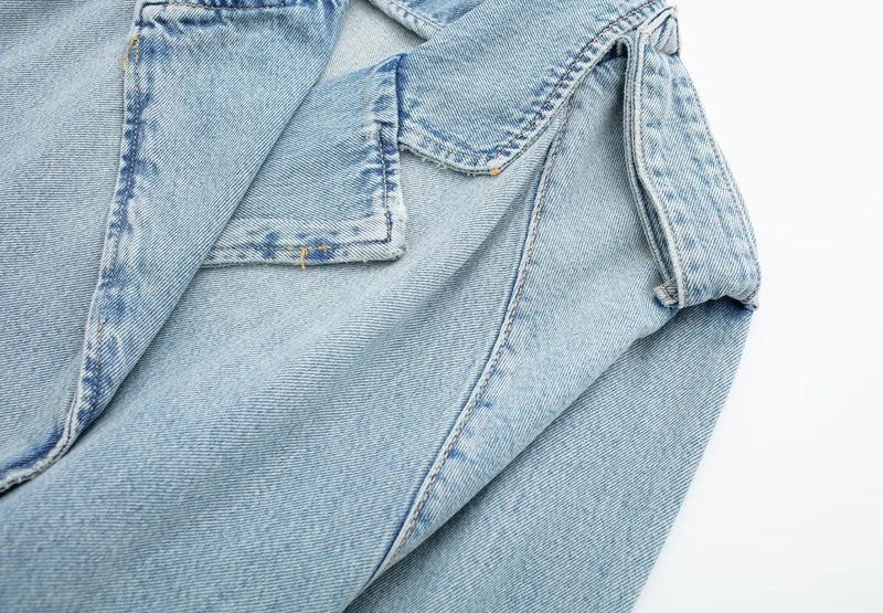 OPULA VINTAGE CROP WASHED DENIM JACKET