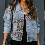 LEOPARD PATCH DENIM JACKET