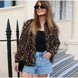 LEOPARD PLUSH COLLAR CEKET