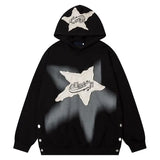 VINTAGE OVERSIZE PATCHWORK HOODIE