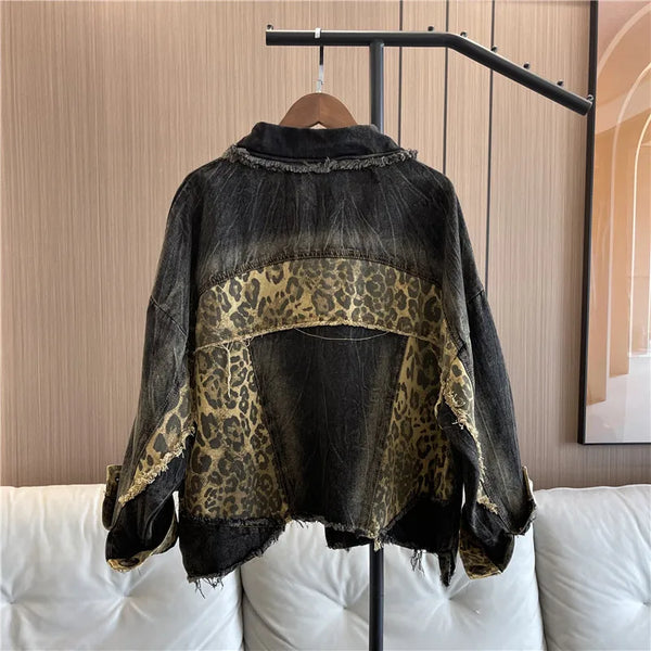 CUSTOM DESIGN PATCHWORK LEOPARD JACKET