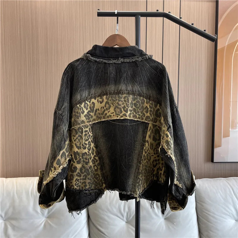 CUSTOM DESIGN PATCHWORK LEOPARD JACKET