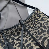 LEOPARD CROSSBODY TOTE BAG