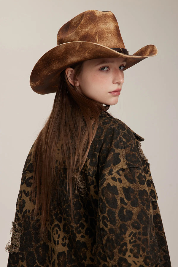 OPULA VINTAGE BLACK LEOPARD JACKET