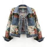 SPLICING COWGIRL DENIM JACKET