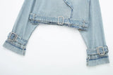 OPULA VINTAGE CROP WASHED DENIM JACKET