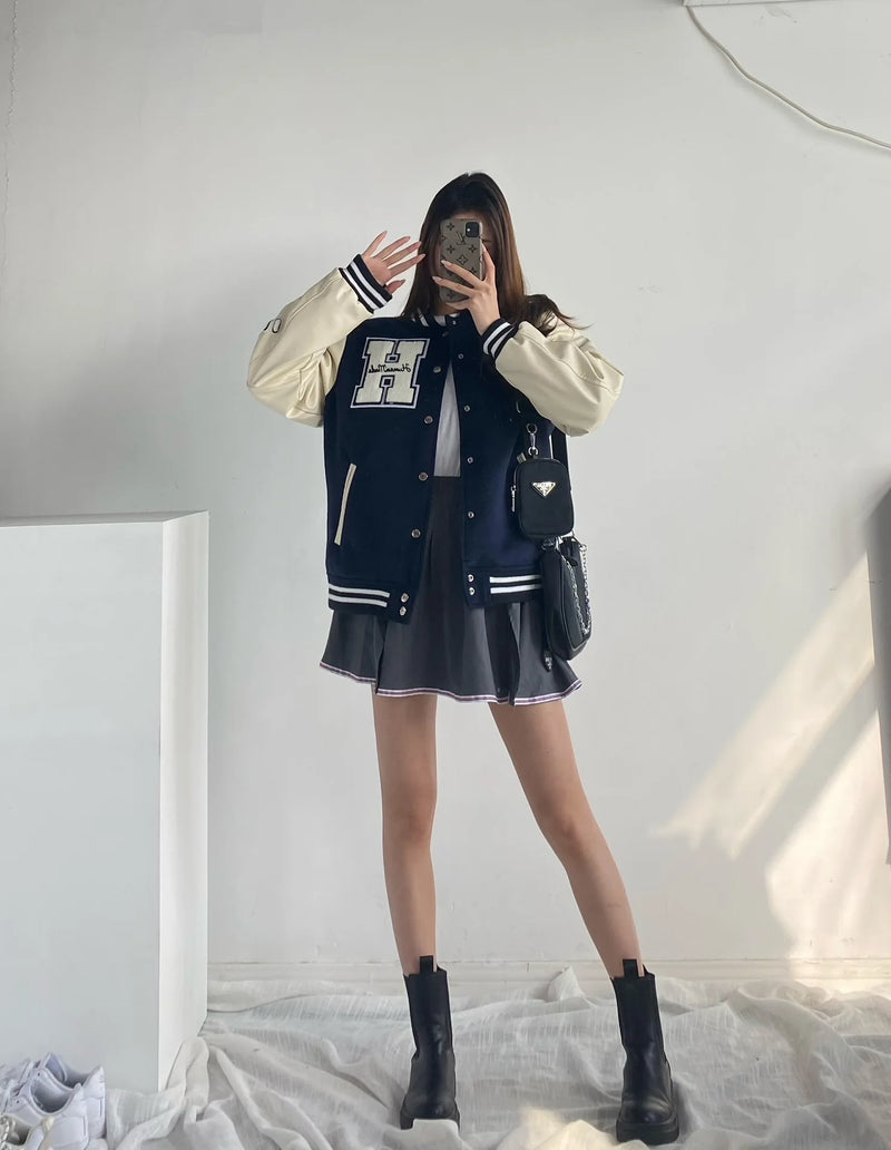 BAGGY OVERSIZE BASEBALL JACKET