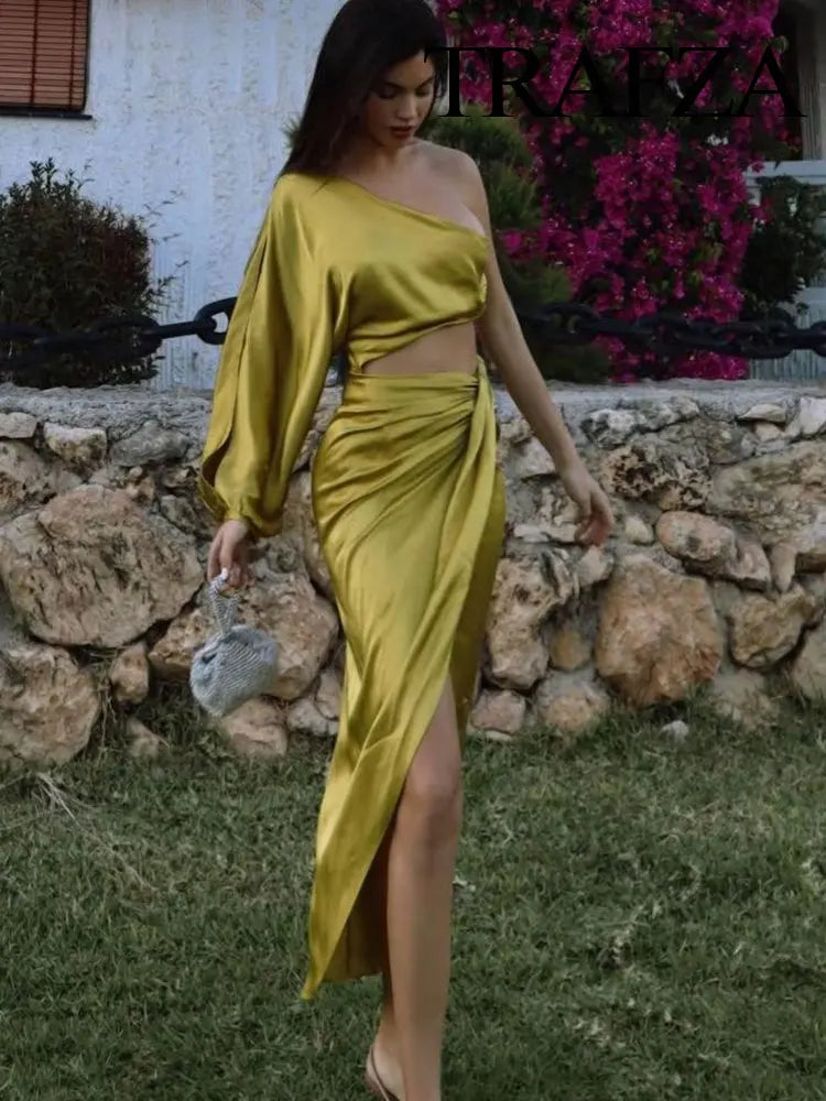 OPULA ASYMMETRIC ELEGANT PARTY DRESS