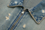 OPULA ZIPPER LOOSE DENIM JACKET